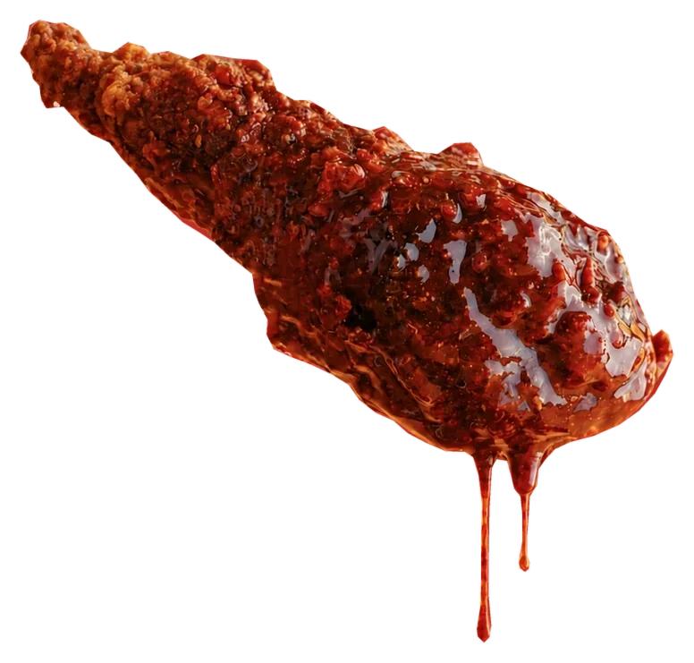 A glazed Japanese Chicken Shop chicken wing
